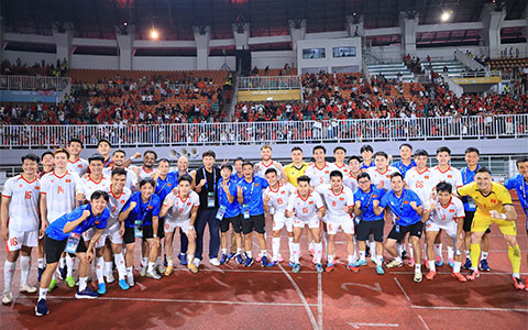 ĐT Việt Nam được cộng điểm trên BXH FIFA sau chiến thắng 3-0 trước Indonesia - Ảnh: Đức Cường 