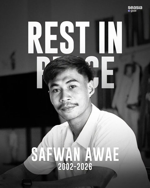 Safwan Awae, cầu thủ 24 tuổi chơi ở vị trí tiền đạo cánh, đã không may qua đời sau cú sét - Ảnh: Seasia goal