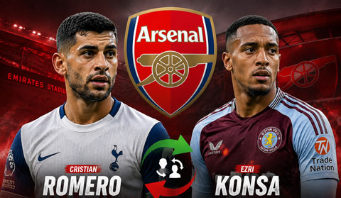 Arsenal nhắm mua Romero và Konsa