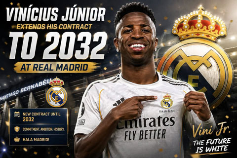 Vinicius gia hạn với Real tới 2032 - Ảnh: Real Madrid C.F Fans