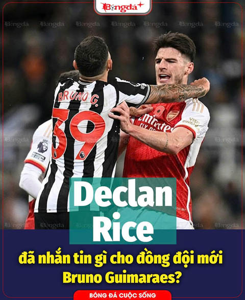 Rice và Bruno Guimaraes giờ là đồng đội ở Arsenal