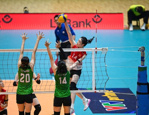 Sau 3 trận tại chặng 2 SEA V.Cup, Quỳnh Hương ghi tổng cộng 45 điểm