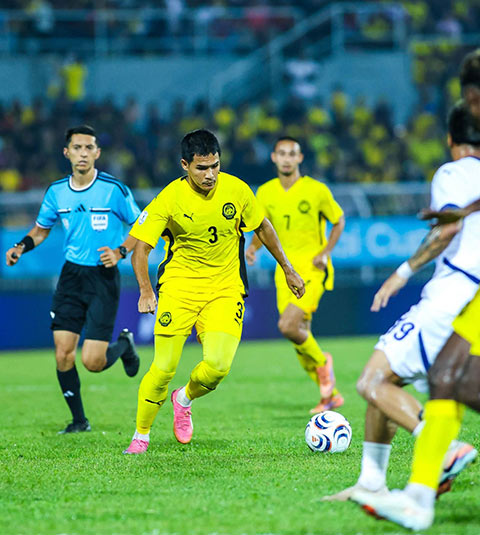 Ubaidullah Shamsul Fazili được Mid Block đánh giá là trung vệ hay nhất AFF Cup 2026. Ảnh: Malaysia NT