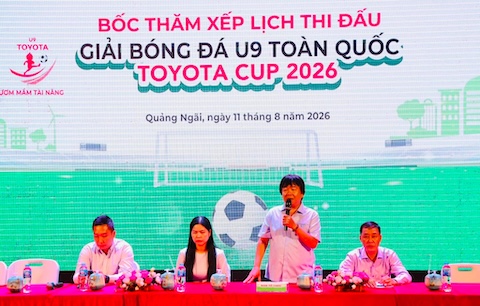 Quang cảnh buổi lễ bốc thăm và xếp lịch thi đấu. Ảnh: BTC