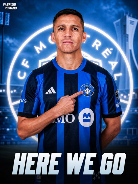 Alexis Sanchez đã đạt thỏa thuận gia nhập Montreal FC dưới dạng chuyển nhượng tự do - Ảnh: Fabrizio Romano