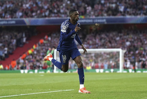 Dembele là mũi tấn công lợi hại của PSG