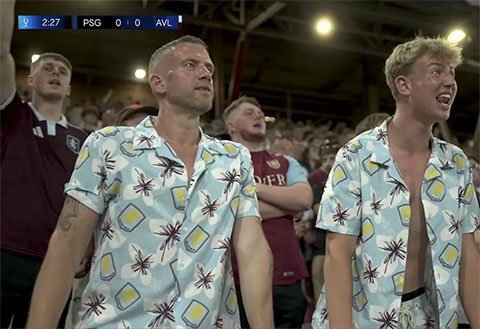 Fan Aston Villa phải chứng kiến đội nhà để thua PSG với tỷ số 1-2