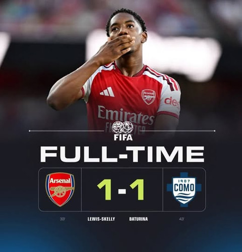 Arsenal đã hạ Como trên sân Emirates