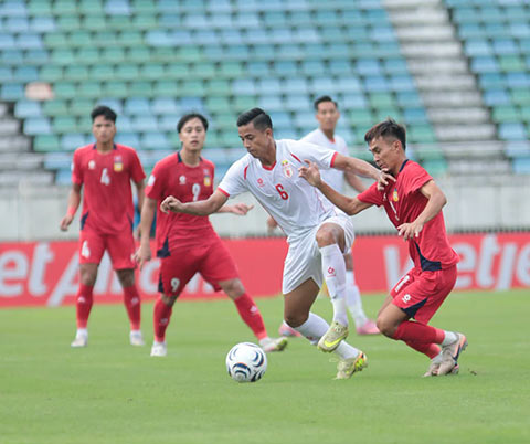 Dưới thời HLV Ha Hyeok Jun cách đây 2 năm, Lào từng cầm hòa các đội bóng mạnh. Ảnh: LFF