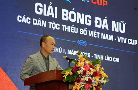 Tổng Thư ký VFF Nguyễn Văn Phú phát biểu tại sự kiện