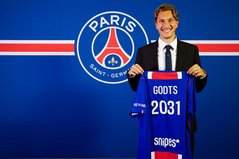 PSG công bố tân binh Mika Godts - Ảnh: @PSG_inside