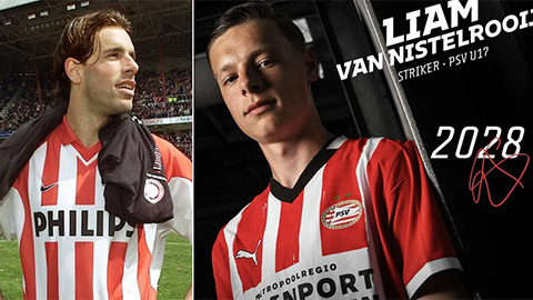 Liam đang trên đường tiếp bước sự nghiệp của người cha Rudd van Nistelrooy