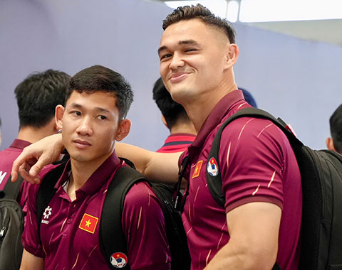 Lê Giang Patrik hoà nhập nhanh với ĐT Việt Nam - Ảnh: Đức Cường