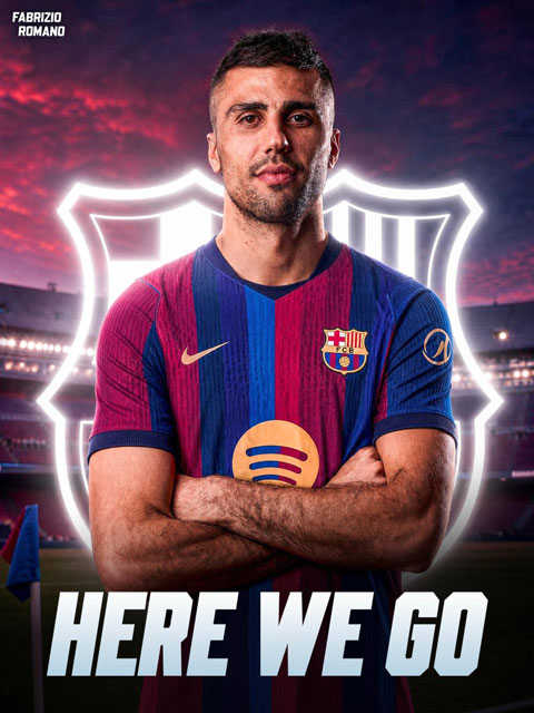 Rodri đạt thỏa thuận gia nhập Barca - Ảnh: Fabrizio Romano