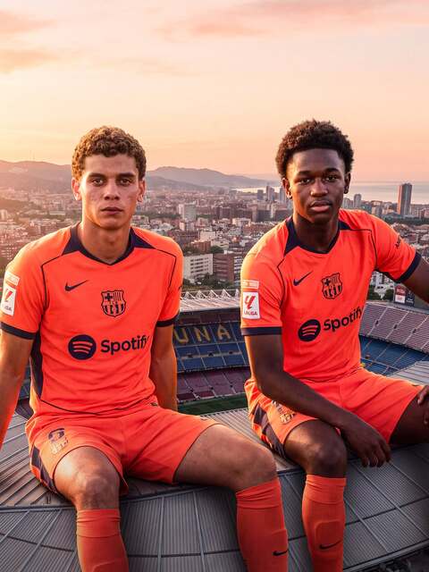 Màn trình diễn ấn tượng của Hamza và Bisiwu đang khiến bài toán số 9 của Barca trở nên thú vị. Ảnh: Instagram