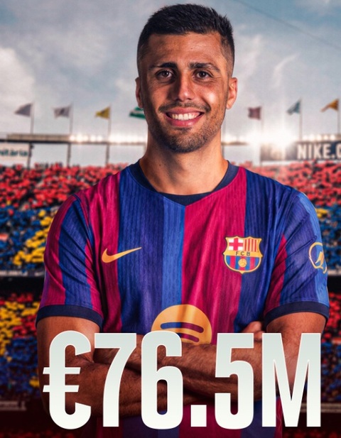 Barca đã chốt xong giá mua Rodri với Man City