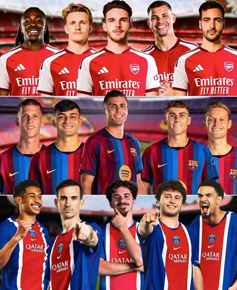 Arsenal, Barca và PSG đều có những ngôi sao xuất sắc ở hàng tiền vệ