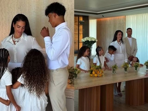 Georgina nhận 3 con riêng của Ronaldo làm con nuôi
