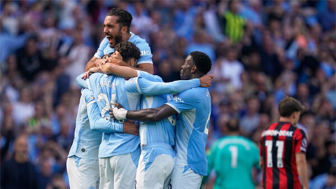 Man City đã ngược dòng hạ Bournemouth 2-1