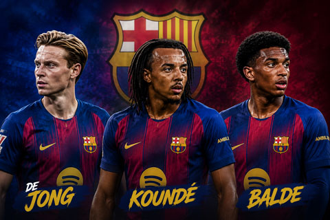 Bộ ba De Jong, Kounde và Balde có thể bị bán để Barca lấy tiền mua tiền đạo