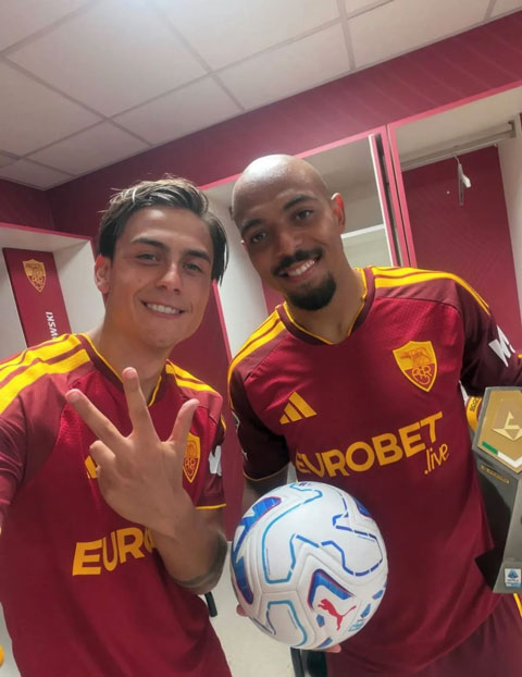 Dybala và Malen đang tỏ ra rất ăn ý với nhau - Ảnh: Forza Roma