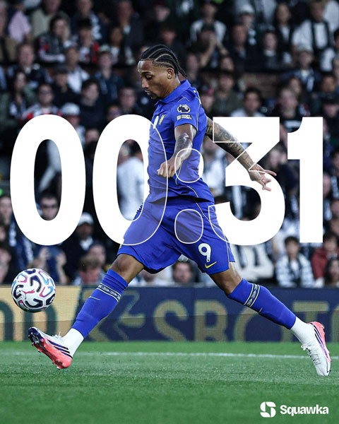 Joao Pedro lập kỷ lục mới về bàn thắng nhanh nhất trong ngày khai mạc Premier League ở giây thứ 31 - Ảnh: Squawka Football