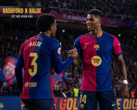 Rashford và Balde từng có mùa giải 2025/26 sát cánh cùng nhau
