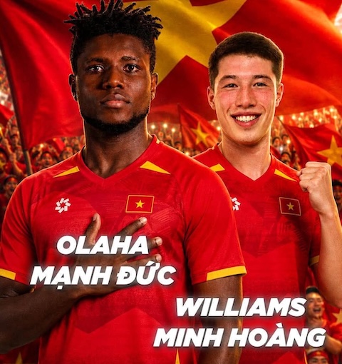 Hai cầu thủ Olaha và Lee Williams đã nhập tịch Việt Nam 
