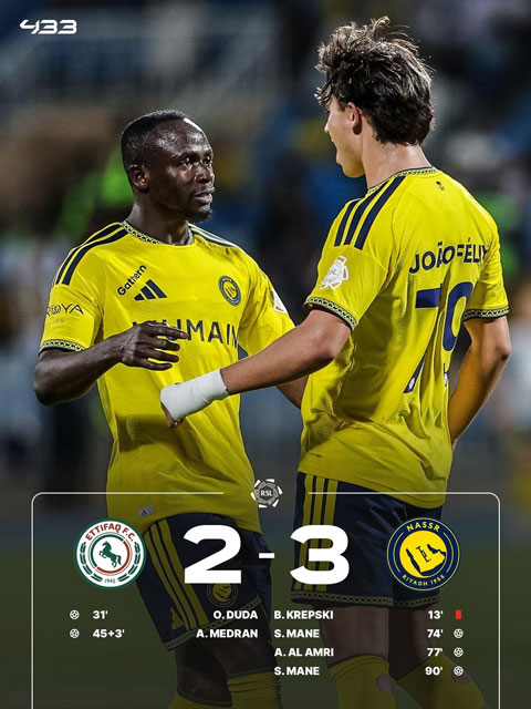 Al Nassr ngược dòng thắng Al Ettifaq 3-2 - Ảnh: 433