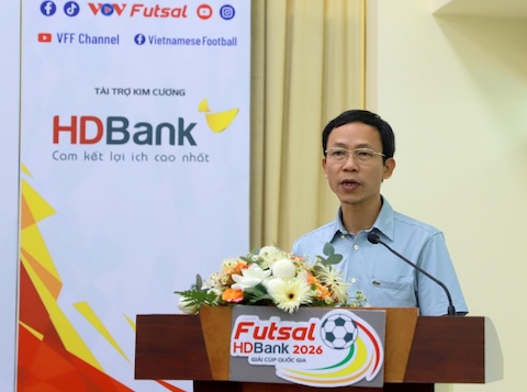 Ông Nguyễn Minh Châu - Phó TTK LĐBĐ Việt Nam tại cuộc họp. Ảnh: An Khánh 