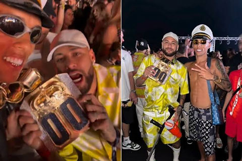 Neymar được Buzeira tặng trang sức