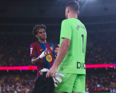 "Số 10" của Barca chưa ghi bàn chỉ vì đen đủi và sự xuất sắc của Unai Simon. Ảnh: Facebook