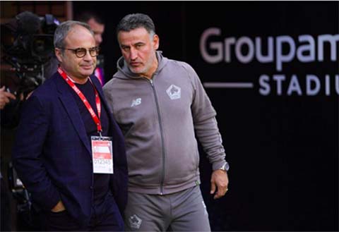 Luis Campos (đeo thẻ) đặt nền móng cho hệ thống chuyển nhượng của Lille