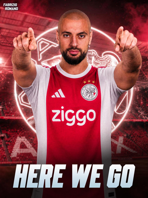 Amrabat đạt thỏa thuận gia nhập Ajax theo dạng chuyển nhượng tự do - Ảnh: Fabrizio Romano