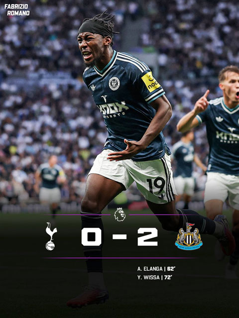 Tottenham để thua Newcastle 0-2 ngay trên sân nhà - Ảnh: Fabrizio Romano