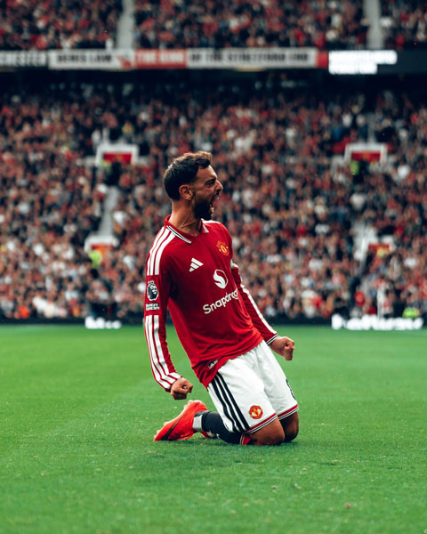 Bruno ghi 3 bàn và có thêm 1 kiến tạo giúp MU đại thắng Ipswich 5-2 - Ảnh: @ManUtd