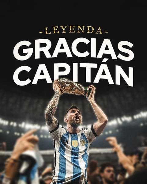 Trang X của đội tuyển Argentina gửi lời cảm ơn tới người đội trưởng vĩ đại. Ảnh: X