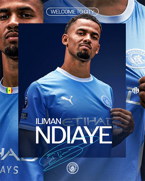 Ndiaye chính thức gia nhập Man City