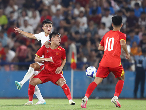 U20 Việt Nam cần phải thắng U20 Palestine nếu muốn nuôi hy vọng dự VCK U20 châu Á 2027 - Ảnh: Minh Tuấn 
