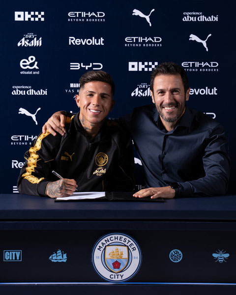 Enzo đã ký hợp đồng với Man City