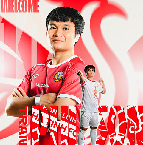 Tiền vệ Trần Phi Sơn trở lại khoác áo đội bóng quê hương. Ảnh: Hong Linh Ha Tinh FC