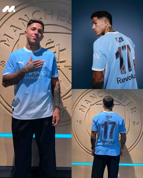 Enzo sẽ khoác áo số 17 tại Man City - Ảnh: MANSA Sports