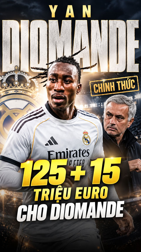 Diomande là bản hợp đồng đắt nhất lịch sử Real Madrid