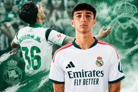 Chỉ trong vài ngày ngắn ngủi, Sergio Martinez đã lọt thẳng vào danh sách đăng ký của Real Madrid tại cả La Liga và Champions League. Ảnh: Somos Futbol