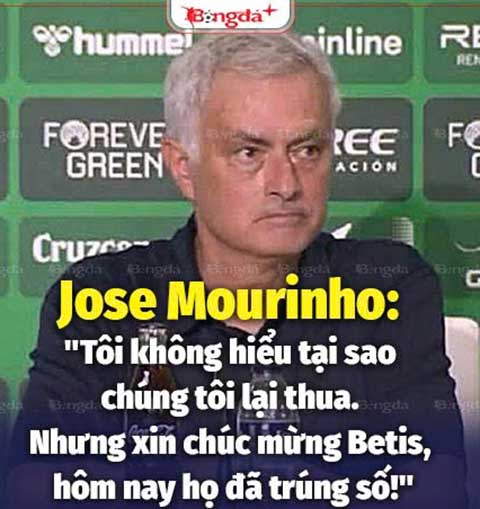 Mourinho không hiểu vì sao Real Madrid lại thua Betis!!!
