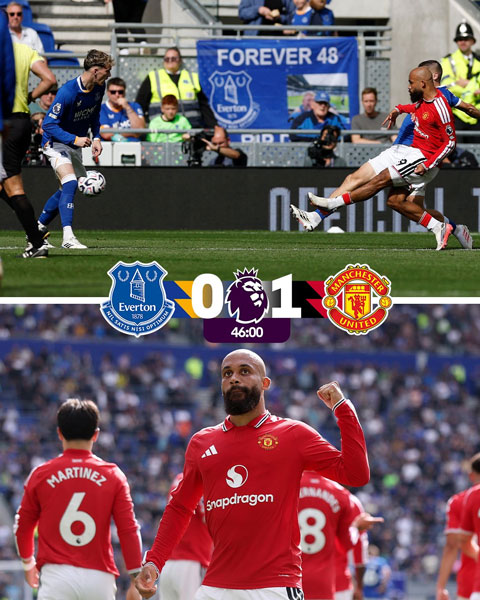 Mbeumo giúp MU vượt lên ngay đầu hiệp 2 - Ảnh: @premierleague