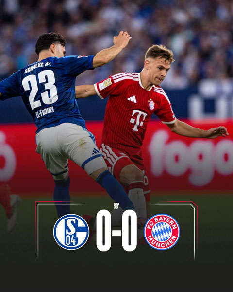 Schalke xuất sắc cầm hòa Bayern trên sân nhà - Ảnh: @FCBayern