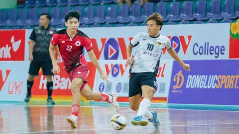 Tân Hiệp Hưng (phải) và Sài Gòn Titans đã hoà nhau 2-2. Ảnh - Nguyễn Khanh