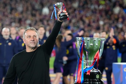 Barca hoàn toàn thống trị La Liga trong hơn 2 mùa Flick dẫn dắt. Ảnh: Chosun