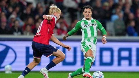 Antony có lần đầu trở lại Champions League sau 3 năm ở trận đấu giữa Lille vs Betis - Ảnh: getty images